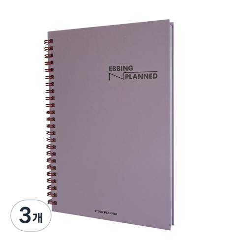 에빙플랜드 에빙하우스 망각곡선 재학생전용스터디플래너 61DAYS, 바이올렛, 3개