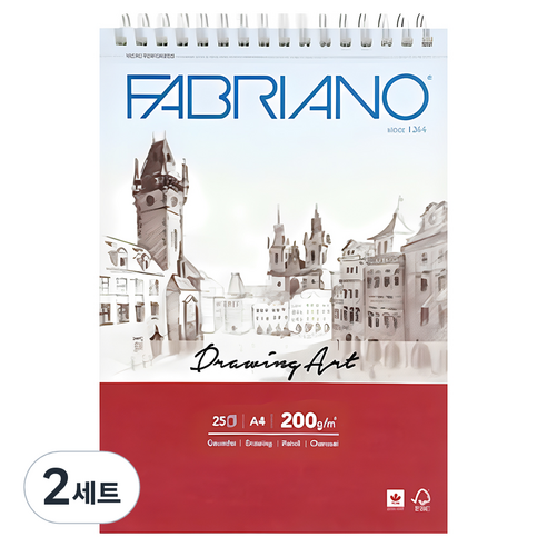 파브리아노 드로잉아트 CS02 200g, A4, 2개