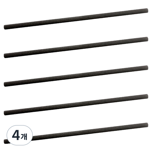 제로캔들 디퓨저 롱 섬유 스틱 8mm 30cm, 블랙, 4개, 5개입