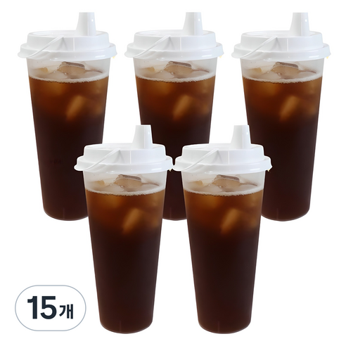 하니생활용품 다회용컵, 700ml, 15개