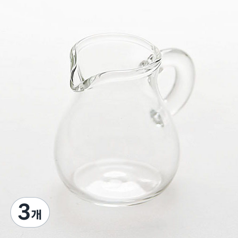 MAKA 내열유리 밀크저그 35ml MJ-04, 투명, 3개