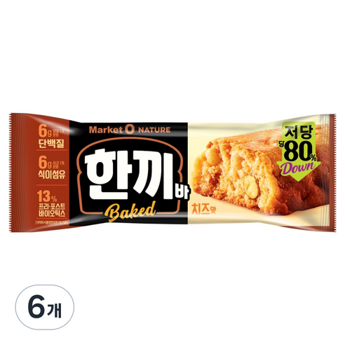 마켓오네이처 오리온 한끼바, 40g, 6개