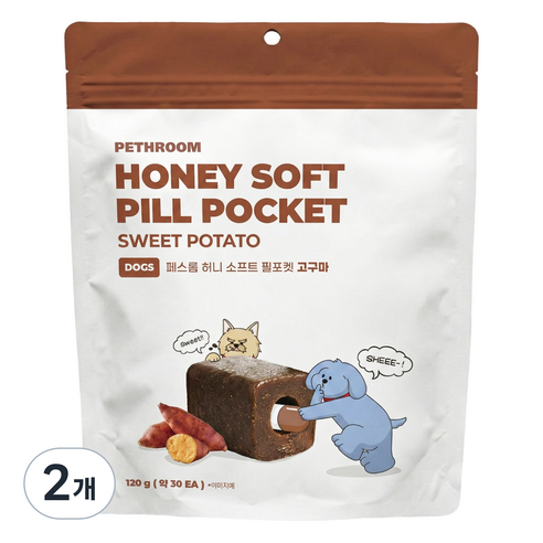 강아지 페스룸 허니 소프트 필포켓 30p, 고구마, 120g, 2개