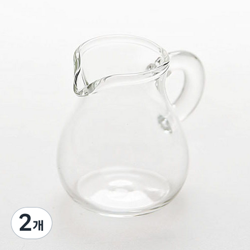 MAKA 내열유리 밀크저그 35ml MJ-04, 투명, 2개