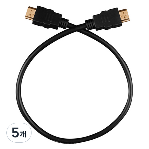 넥스트유 이지넷 유비쿼터스 HDMI v1.4 모니터케이블 블랙 NEXT-10050HDCA, 5개, 50cm