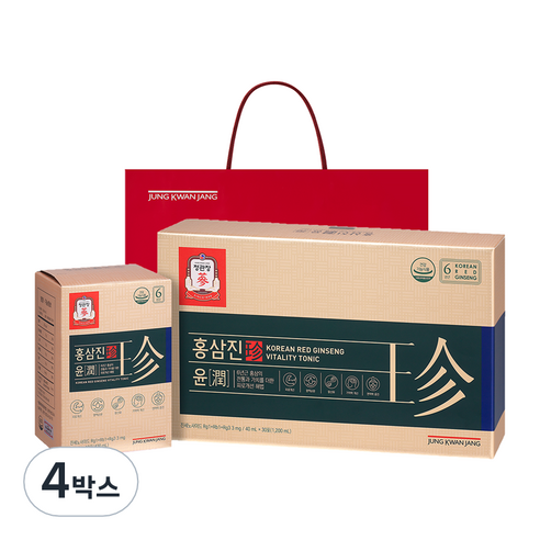 정관장 정품 홍삼진윤 + 쇼핑백, 1.2L, 4박스