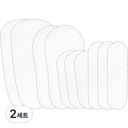 다크니스 브러시 커버 10종 세트, 반투명, 2세트