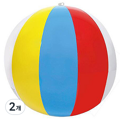 위니코니 색공 비치볼, 40cm, 혼합색상, 2개