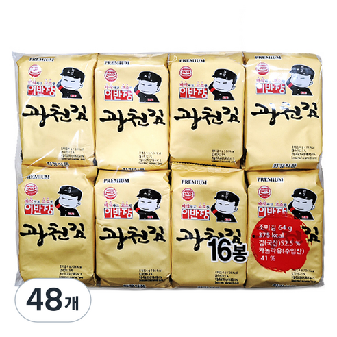 이반장 재래도시락 광천김, 4g, 48개 4g, 48개