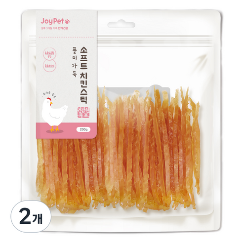 조이펫 강아지 풍미가득 건강한 육포, 200g, 2개, 소프트 치킨스틱