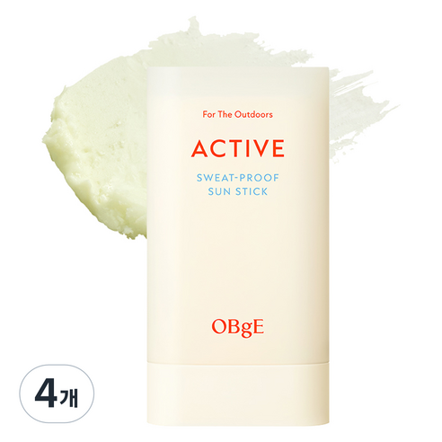 오브제 액티브 스웨트프루프 선스틱 SPF50+ PA++++, 18g, 4개