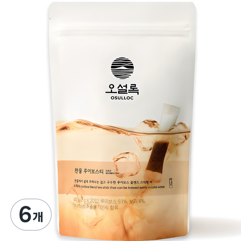 오설록 찬물 루이보스티, 2g, 20개입, 6개