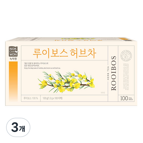 녹차원 루이보스 허브차, 1.2g, 100개입, 3개