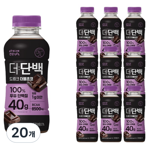 더단백 드링크 더블초코, 350ml, 20개