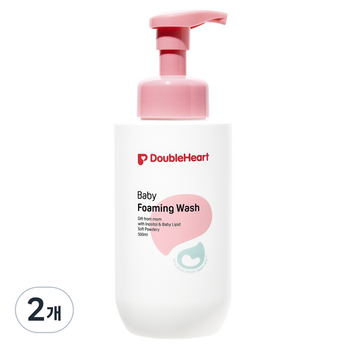 더블하트 베이비 포밍워시 소프트 파우더리, 300ml, 2개