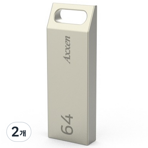 액센 메탈블럭형 USB 메모리 U26, 64GB, 2개