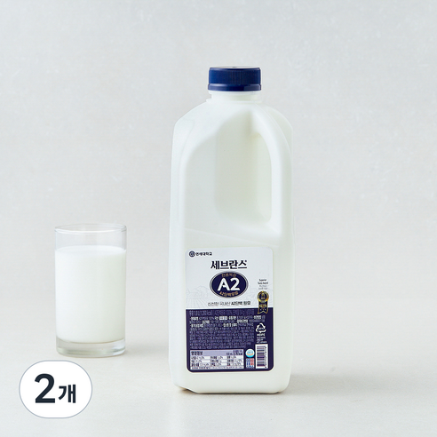 세브란스에이투 연세유업 전용목장 A2 단백 우유, 2개, 1.8L