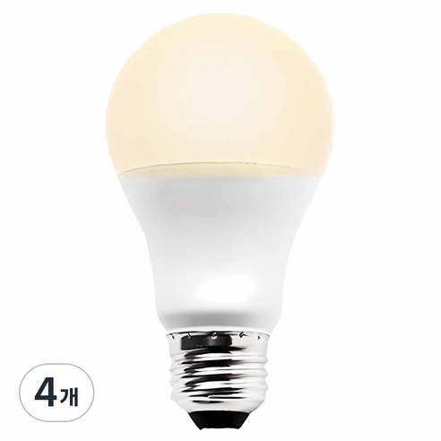 번개표 컨버터 내장형 LED램프 10W, 전구색, 4개