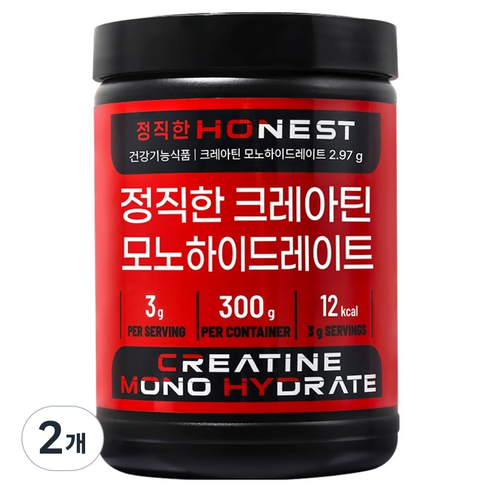 뉴프라이스 정직한 크레아틴 모노 하이드레이트, 300g, 2개
