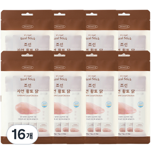 프로젝트21 반려동물 리얼스틱 짜먹는 짜먹는 간식 간식, 닭, 50g, 16개