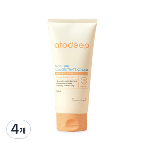 아토딥 모이스처 집중 크림, 4개, 160ml