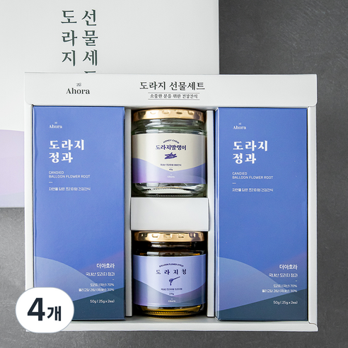 도라지정과 25g x 4개 + 말랭이 40g + 청 270g 세트