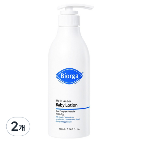 바이오가 멜크 스미얼 아기 로션, 500ml, 2개