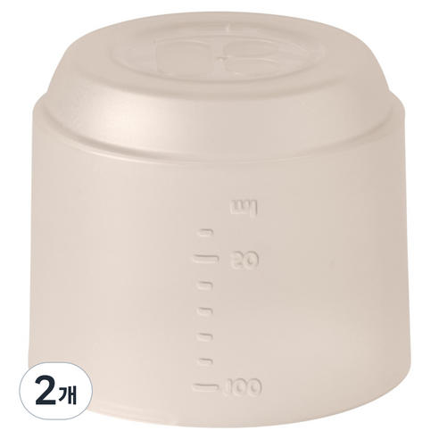 마더케이 에코젠 일회용 젖병 계량캡, 베이지, 100ml, 2개