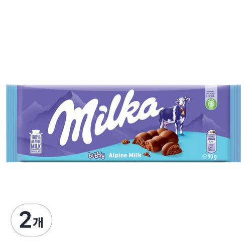 밀카 초콜릿 버블리, 90g, 2개 90g × 2개, 개당 중량 × 수량 섬네일