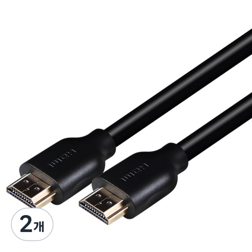 필립스 금도금 고해상도 4K 60Hz UHD V2.0 HDMI 모니터 케이블, 2개, 1.5m