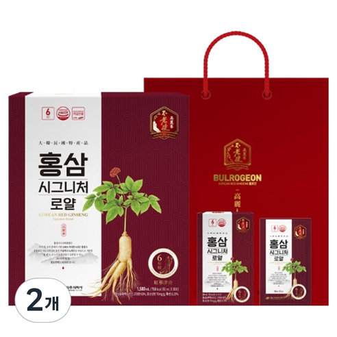 대동고려삼 6년근 홍삼 시그니처 로얄 30p + 쇼핑백, 2개, 1.5L