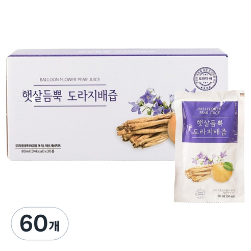 햇살듬뿍 도라지 배즙, 80ml, 60개
