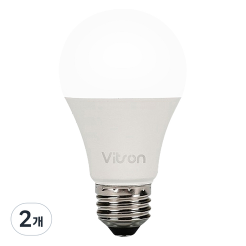 비츠온 LED 벌브 전구 램프 10W, 주광색, 2개