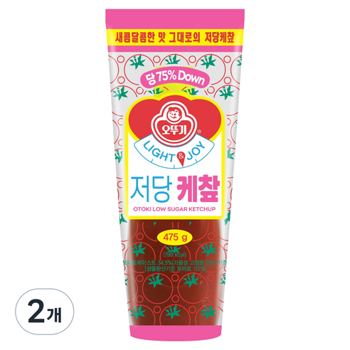 오뚜기 LIGHT 앤 JOY 저당 케찹, 475g, 2개
