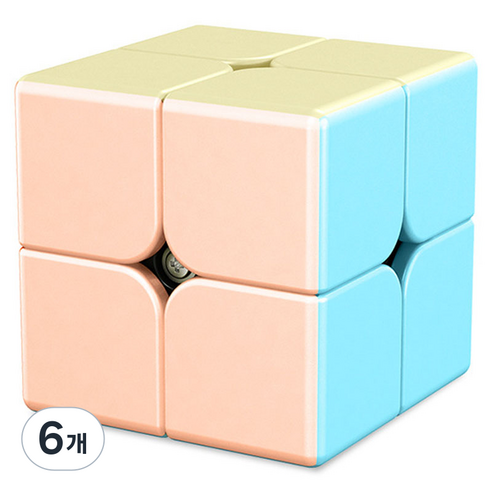 하이제이비 2X2 파스텔 큐브, 혼합색상, 6개