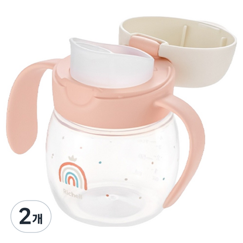 릿첼 이지 드링킹컵, 핑크, 2개, 200ml