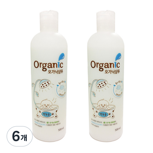 오가닉 화이트닝 애견샴푸, 500ml, 1개입, 6개