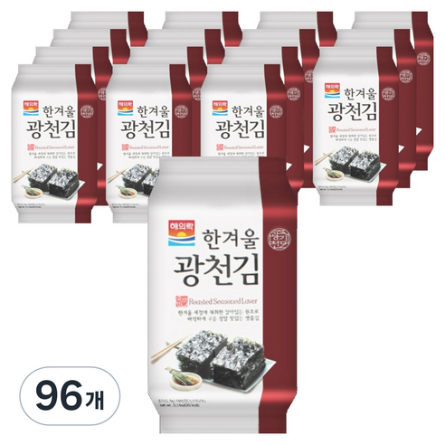 해의락 한겨울 광천김, 5g, 96개