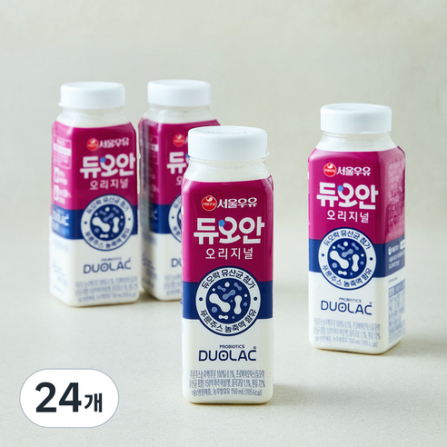 서울우유 듀오안 오리지널, 24개, 1개입, 150ml