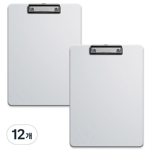 코히모 A4 PP재질 클립보드 3mm 3W321, 12개, 그레이