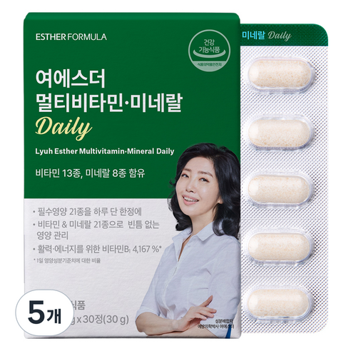 에스더포뮬러 여에스더 멀티비타민 미네랄 Daily 30g, 5개, 30정