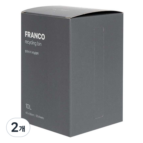 프랑코홈 분리수거 비닐봉투 배접형 50p, 10L, 2개