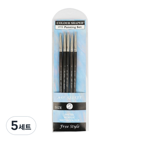 아트시크릿 300 S 실리콘 고무 브러쉬 5종 세트, 2호, 5세트