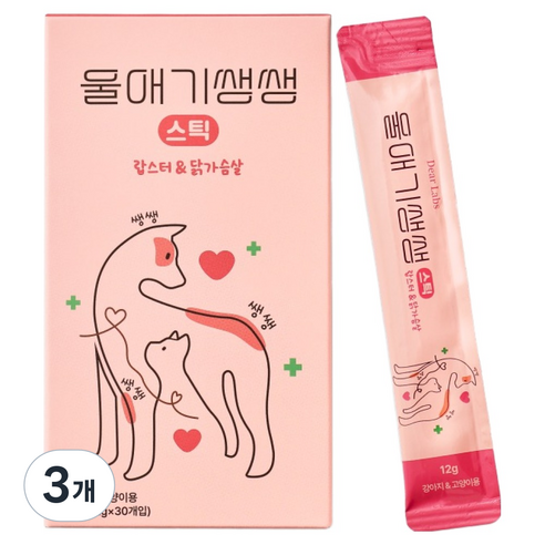 디어랩스 반려동물 울애기쌩쌩 스틱 영양제, 360g, 종합영양제, 3개