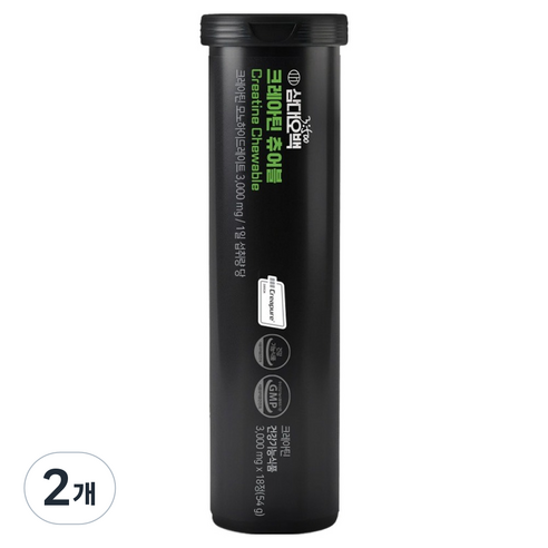 삼대오백 크레아퓨어 크레아틴 츄어블 레몬맛 54g, 2개, 18정