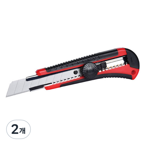 케이디와이 고무그립 고정형 커터칼 KC-80B, 2개