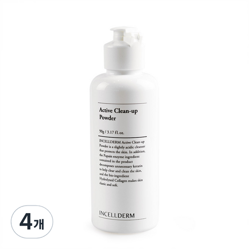 인셀덤 클린업 클렌징파우더 효소세안제, 90g, 4개
