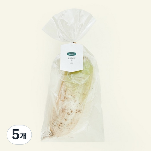 프리미엄 무, 1kg, 5개, 1개입