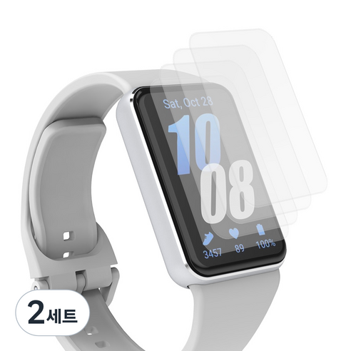 랩씨 TPU 풀커버 자가복원 액정보호필름 4p, 투명, 2세트