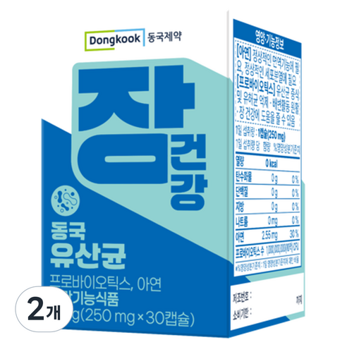 동국제약 장건강 동국 유산균 7.5g, 2개, 30정